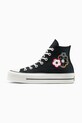 Πάνινα παπούτσια Converse Chuck Taylor All Star Lift A15534C μαύρο
