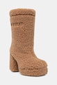 Členkové topánky Inuikii Curly High Heel textilný béžová 1002.018.0011.250