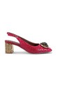 Usnjeni salonarji Kurt Geiger London Chelsea Block Slingback 5-8 cm roza 3415058719