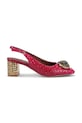 Usnjeni salonarji Kurt Geiger London Chelsea Block Slingback 5-8 cm roza 3415058719
