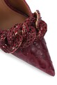Obuwie Kurt Geiger London szpilki skórzane Crystal Chain Slingback 4986554719 czerwony