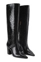 Kurt Geiger London kozaki skórzane Regent Point Knee Boot 5026500719 czarny AW25