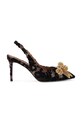 Kurt Geiger London szpilki Belgravia Bow High Sling 5-8 cm brązowy 4984935689