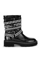 Kurt Geiger London botki skórzane Multi Strap Flat Boot nieocieplane czarny 4994309419