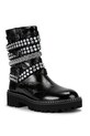 Usnjeni gležnarji Kurt Geiger London Multi Strap Flat Boot 4994309419 črna AW25