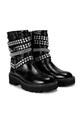 Obutev Usnjeni gležnarji Kurt Geiger London Multi Strap Flat Boot 4994309419 črna