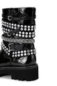 Usnjeni gležnarji Kurt Geiger London Multi Strap Flat Boot 4994309419 črna