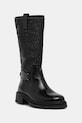 Kurt Geiger London botki Kurt Mid Calf Boot tekstylny czarny 4992800039