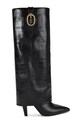 Kurt Geiger London kozaki skórzane Fold Over Tall Boot słupek czarny 5022300419