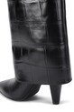 Kurt Geiger London kozaki skórzane Fold Over Tall Boot czarny 5022300419