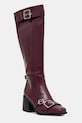 Μπότες Steve Madden Z-Town απομίμηση λείου δέρματος μπορντό 11004810.DYQ
