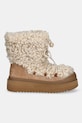 Snehule Tory Burch Mellow Shearling Lace Up Boot 170577.200 béžová AW25