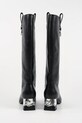 Obuwie Karl Lagerfeld kozaki skórzane KAYLA KL35470.000 czarny