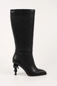 Karl Lagerfeld kozaki skórzane KARL NFT HEEL 5-8 cm czarny KL39175.000