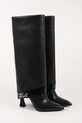 Karl Lagerfeld kozaki skórzane DEBUTANTE KL32081.000 czarny AW25