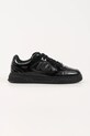 Karl Lagerfeld sneakersy skórzane KOURTNEY płaska czarny KL63025.00X