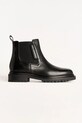 Karl Lagerfeld botki skórzane BINKY płaski czarny KL47545.000