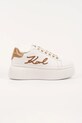 Karl Lagerfeld sneakers din piele KREEPER LO altele alb KL42372C.014