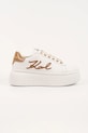 Karl Lagerfeld sneakersy skórzane KREEPER LO pozostałe biały KL42372C.014