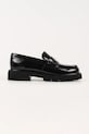 Karl Lagerfeld mokasyny skórzane LOWELL skóra lakierowana czarny KL42224.000