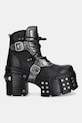New Rock stivaletti alla caviglia in pelle ITALI NEGRO BOX PLANE M.TM004.C3 nero AW25