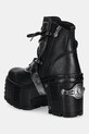 Obuwie New Rock botki skórzane ITALI NEGRO BOX PLANE M.TM004.C3 czarny