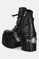 Scarpe New Rock stivaletti alla caviglia in pelle ITALI NEGRO BOX PLANE M.TM004.C3 nero