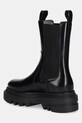 Obuwie AllSaints sztyblety skórzane ALEX BOOT W062FB czarny