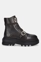AllSaints stivali da motociclista in pelle ASTRID BOOT W029FC.BRN marrone AW25