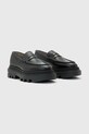 AllSaints mokasyny skórzane BETH LTHR LOAFER W059FD czarny AW25