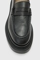 AllSaints mokasyny skórzane BETH LTHR LOAFER W059FD czarny