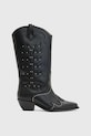 Кожаные полусапоги AllSaints CARINA BOOT без утепления чёрный W061FD