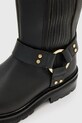 Kožené čižmy AllSaints MADDIE HIGH BOOT čierna W185FB