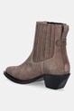 Obuwie AllSaints sztyblety zamszowe MARCIE SUEDE BOOT W018FD brązowy