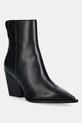 AllSaints botki skórzane Rizzo Boot słupek czarny W025FD