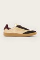 Δερμάτινα αθλητικά παπούτσια AllSaints THELMA MET SNEAKER δέρμα σαμουά χρυσαφί W072FB.GLD