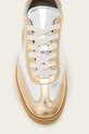 Kožené tenisky AllSaints THELMA MET SNEAKER W072FB.SILV strieborná