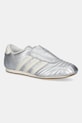 Δερμάτινα αθλητικά παπούτσια adidas Originals Teakwondo φλατ ασημί JS4023