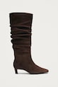 Alohas cizme din piele întoarsă Kalila subțire maro S101173.02