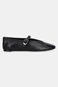Nokwol baleriny skórzane Lova Lova.Black.Leather czarny AW25