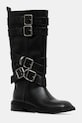 Kožené kozačky Andersson Bell Layered Strap Boots nezateplené černá aaa483w