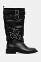 Kožené kozačky Andersson Bell Layered Strap Boots aaa483w černá AW25