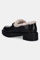 Obuwie Twinset mokasyny skórzane 252TGT062.00006 czarny