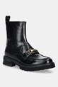 Twinset botki imitacja skóry licowej czarny 252TGT082.00006