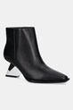 Δερμάτινες μπότες United Nude Rockit Pull On Bootie 5-8 cm μαύρο 109470116