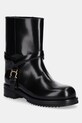 Pollini botki skórzane nieocieplane czarny PA21084G0NPC0000