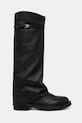 Шкіряні чоботи Pollini SA26103G0NTE0000 чорний AW25
