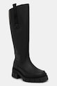 Barbour stivali in pelle Saidie Tall Boot non isolato nero LFO0786BK31