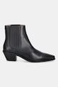 Кожени боти челси BOSS Niara 50558640.001 черен AW25