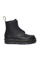 Dr. Martens botki skórzane ZebZag Laceless płaski czarny DM42653001